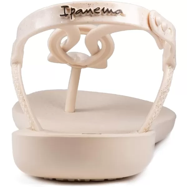 imageIpanema Womens Trendy Sandals  Comfortabe and Stylish TStrap Flat Sandals with Adjustable Ankle Strap ClosureBeigeBeige
