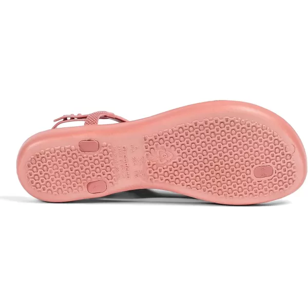 imageIpanema Womens Trendy Sandals  Comfortabe and Stylish TStrap Flat Sandals with Adjustable Ankle Strap ClosurePinkPink