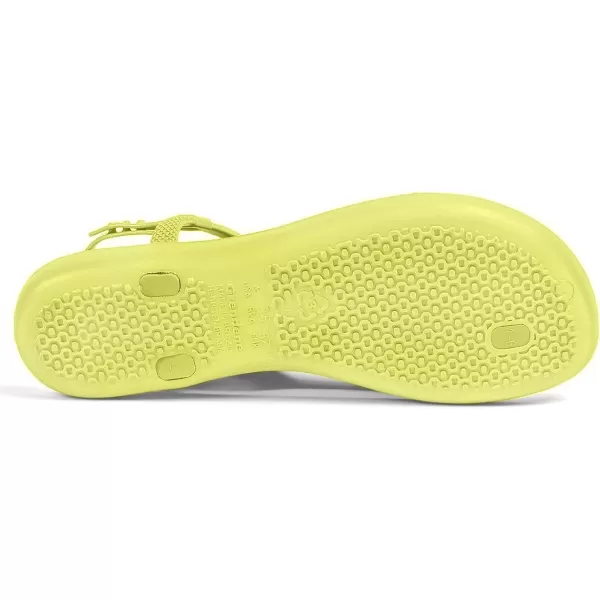 imageIpanema Womens Trendy Sandals  Comfortabe and Stylish TStrap Flat Sandals with Adjustable Ankle Strap ClosureYellowYellow