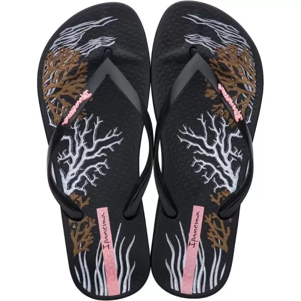 imageIpanema Womens Ana Glossy Flip Flop  Comfortable amp Stylish Summer Sandal with Anatomic Footbed amp NonSlip SoleBlackWhite