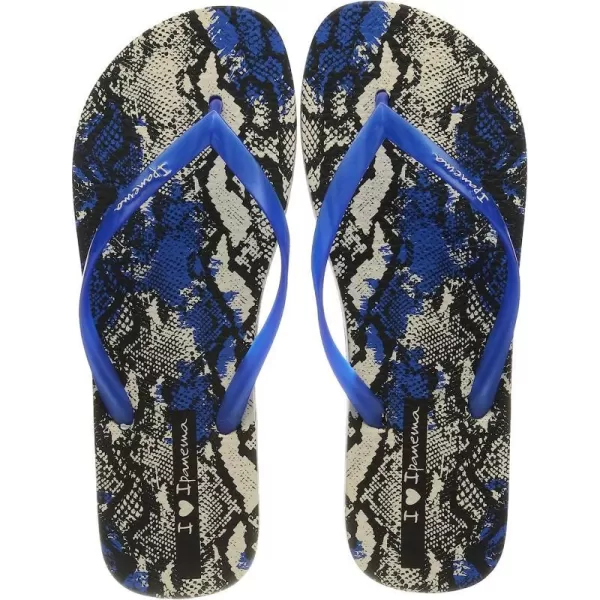 imageIpanema Womens Animal Print Flip Flops  Comfortable amp Trendy Summer Sandals with Animal Print Anatomic Footbed amp NonSlip SoleBeige Blue Black