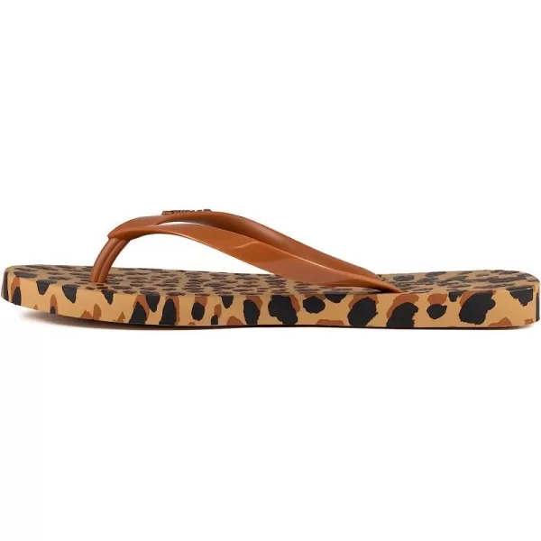 imageIpanema Womens Animal Print Flip Flops  Comfortable amp Trendy Summer Sandals with Animal Print Anatomic Footbed amp NonSlip SoleBeigeBrown