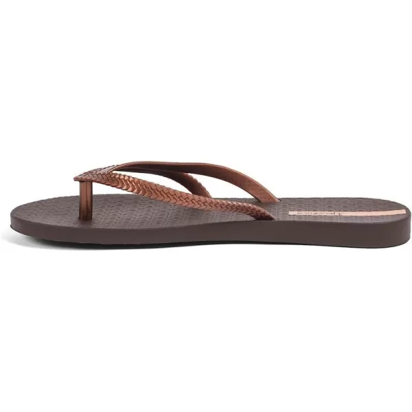 imageIpanema Womens Bossa Flip Flops  Comfortable and Stylish Slipon Sandals for Women with Woven YStrap DesignBrownBronze