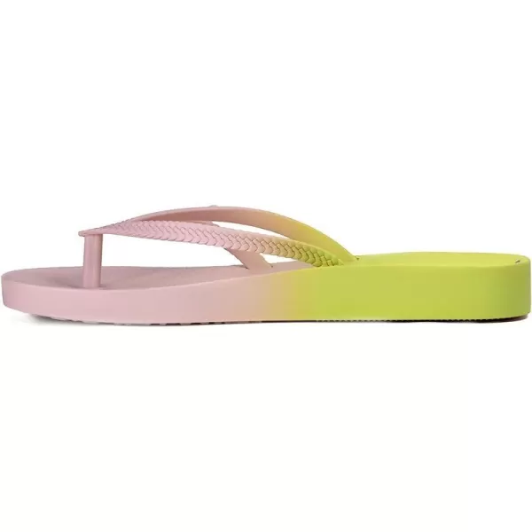 imageIpanema Womens Bossa Flip Flops  Comfortable and Stylish Slipon Sandals for Women with Woven YStrap DesignPinkGreen
