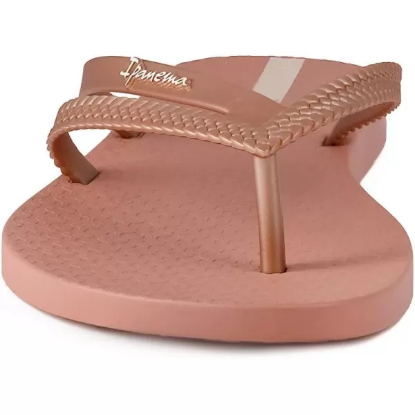 imageIpanema Womens Bossa Flip Flops  Comfortable and Stylish Slipon Sandals for Women with Woven YStrap DesignPinkMetallic Pink