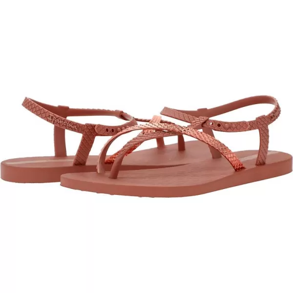 imageIpanema Womens Class Wish II Sandals  Comfortable and Trendy Strappy Sandals for Women with Metallic Snakeskin Texture and Adjustable Ankle StrapPink
