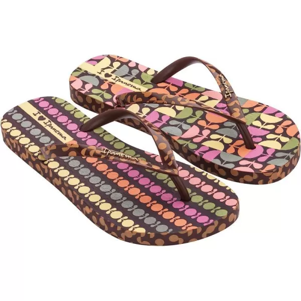 imageIpanema Womens Expression Flip Flop  Comfortable Fun amp Stylish Multi Color Summer Sandal with Anatomic Footbed amp NonSlip SoleBurgundyOrangepink