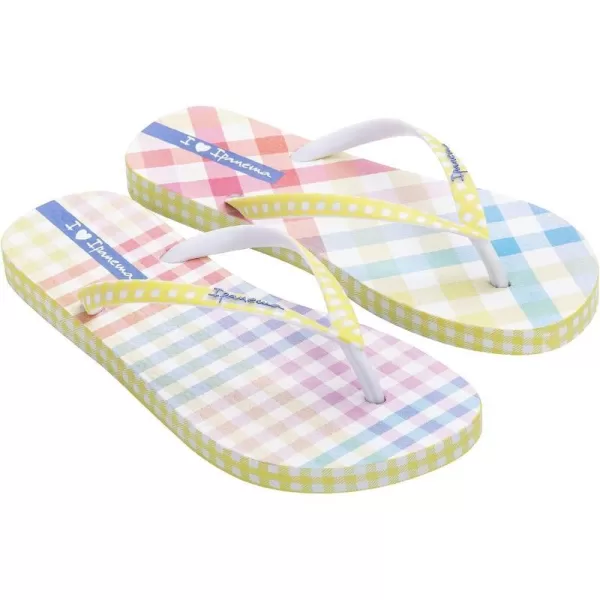 imageIpanema Womens Expression Flip Flop  Comfortable Fun amp Stylish Multi Color Summer Sandal with Anatomic Footbed amp NonSlip SoleWhiteYellowblue