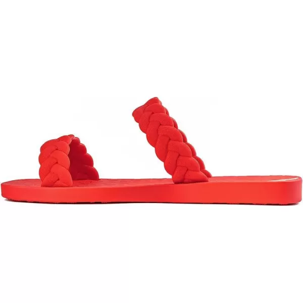 imageIpanema Womens Fever Slides  Comfortable and Trendy SlipOn Sandals Flip Flops for Women with Braided Double StrapsRed