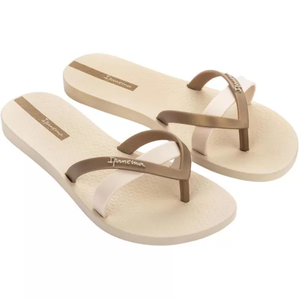 imageIpanema Womens Kirei Flip FlopsBeigeGold