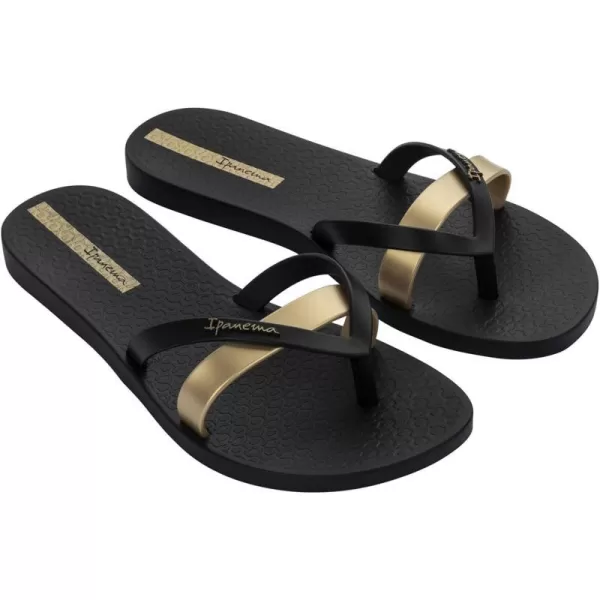 imageIpanema Womens Kirei Flip FlopsBlackGold