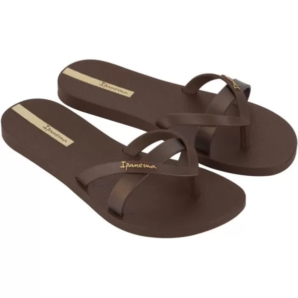 imageIpanema Womens Kirei Flip FlopsBrownBronze