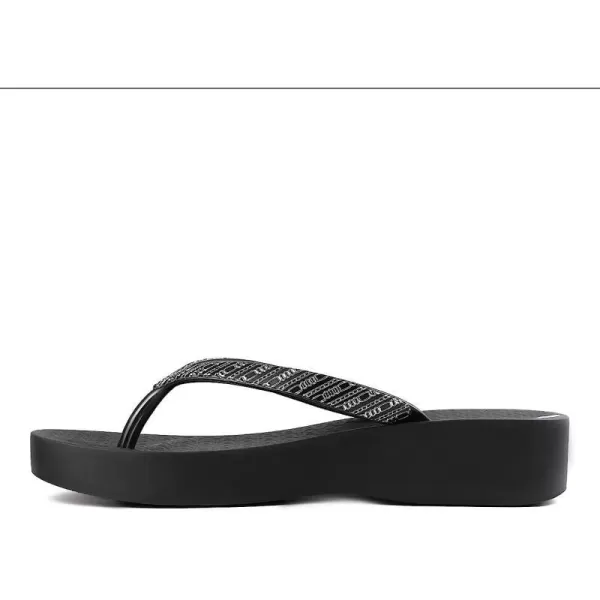 imageIpanema Womens Mesh VIII Platform Flip Flops  Comfortable amp Trendy Summer Platform Sandals with Embellished Straps Anatomic Footbed amp NonSlip SoleBlackGrey