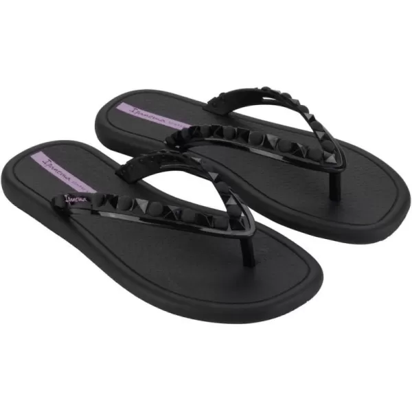 imageIpanema Womens Meu Sol Ad Flip FlopsBlackLilac