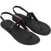 imageIpanema Glossy Womens Sandals  Thong Sandals for Women Womens Sandal Comfy Sandals Flat Sandals for Women Jelly Sandals Adjustable Back Strap Water ResistantBlackClear Black