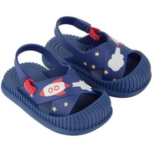 imageIpanema Cute Baby Sandals  Soft Lightweight Toddler Sandals wProtective Toe Cap Elastic Slingback Strap Cute Prints Unisex Easy OnOff Easy to Clean Water Resistant PVCBlueRed