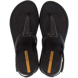 imageIpanema Glossy Womens Sandals  Thong Sandals for Women Womens Sandal Comfy Sandals Flat Sandals for Women Jelly Sandals Adjustable Back Strap Water ResistantBlackClear Black
