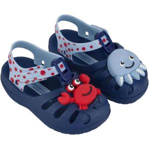 imageIpanema Summer Baby Sandals  ClosedToe Sandals for Toddlers wVelcro Closure Easy on Easy Off Easy to Clean PVC Water Resistant Sandals Comfy Breathable LightweightBlueLight Blue