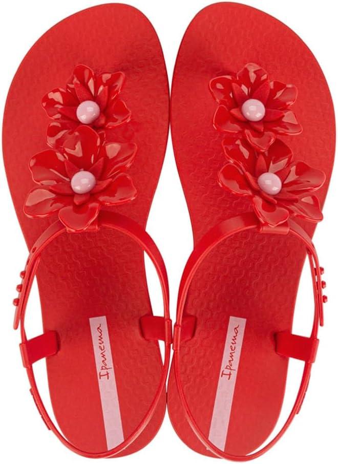 imageIpanema Duo Flowers Fem Womens Sandals  Comfy Open Toe Sandals for Women Thong Sandals wTStrap Adjustable Ankle Strap Floral Design Dressy Sandals Summer Dress SandalsRedPink