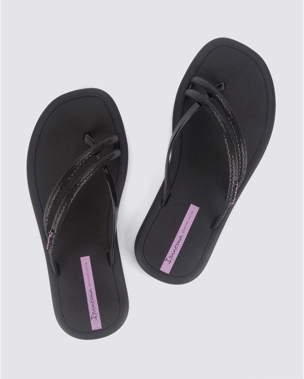 imageIpanema Meu Sol Rasteira Womens Flip Flops  Strappy Flip Flops for Women Arch Support Trendy Flip Flops Dressy Women Flip Flop Summer Dress Sandals Easy CleanBlackLilac