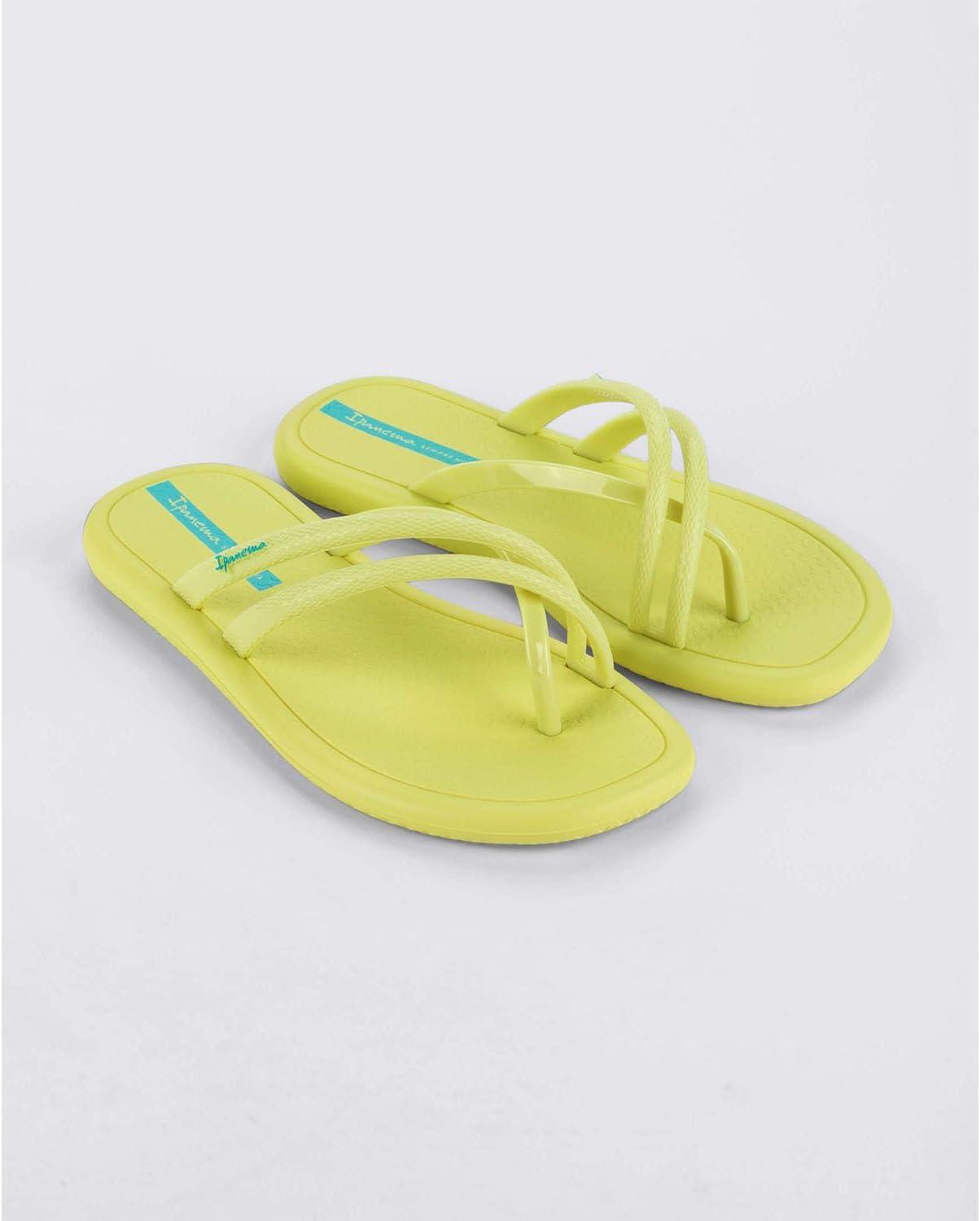 imageIpanema Meu Sol Rasteira Womens Flip Flops  Strappy Flip Flops for Women Arch Support Trendy Flip Flops Dressy Women Flip Flop Summer Dress Sandals Easy CleanBlueYellow