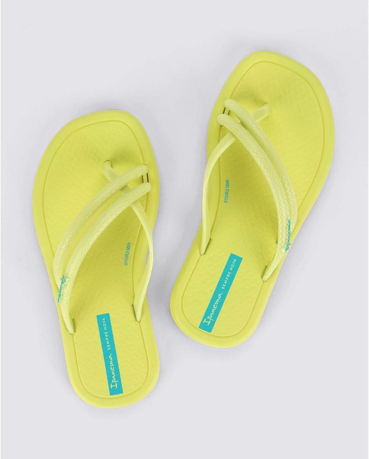 imageIpanema Meu Sol Rasteira Womens Flip Flops  Strappy Flip Flops for Women Arch Support Trendy Flip Flops Dressy Women Flip Flop Summer Dress Sandals Easy CleanBlueYellow