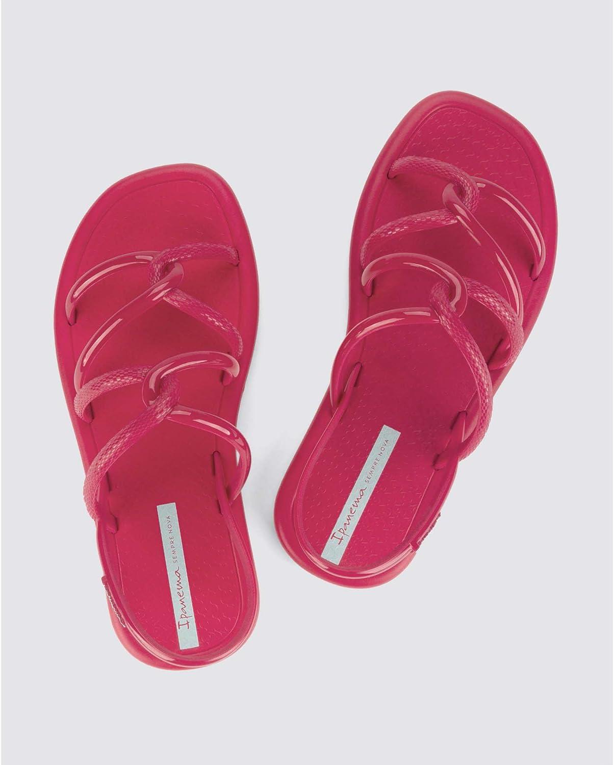 imageIpanema Meu Sol Womens Sandals  Strappy Sandals for Women Flat Sandals Comfortable Dressy Women Sandals Summer Dress Sandals wBackstrap Water Resistant Easy to CleanDark PinkGreen