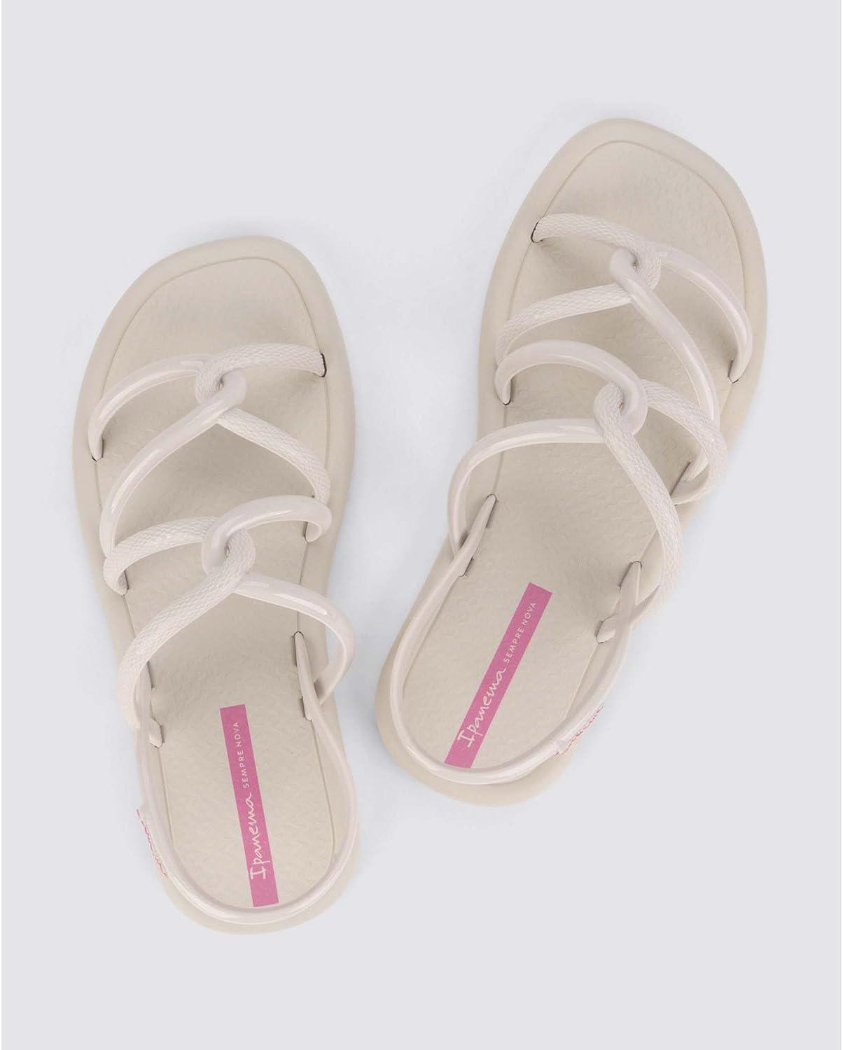 imageIpanema Meu Sol Womens Sandals  Strappy Sandals for Women Flat Sandals Comfortable Dressy Women Sandals Summer Dress Sandals wBackstrap Water Resistant Easy to CleanBeigePink