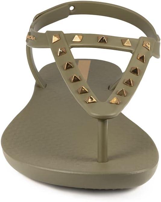 imageIpanema Womens Class Rockstar Sandals  Comfortable and Trendy Studded Sandals for Women with ThongStyle Toe Post and Adjustable Ankle Strap Closure