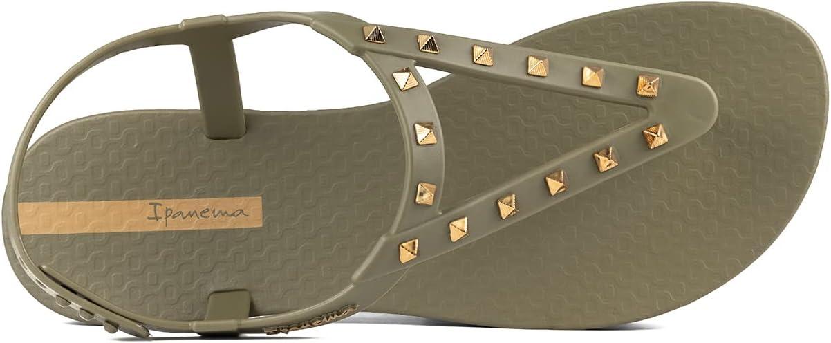 imageIpanema Womens Class Rockstar Sandals  Comfortable and Trendy Studded Sandals for Women with ThongStyle Toe Post and Adjustable Ankle Strap Closure