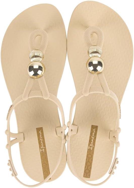imageIpanema Womens Disco Collection  Fashionable Comfortable Versatile ampamp EcoFriendly Summer FootwearClass Spheres  BeigeGold