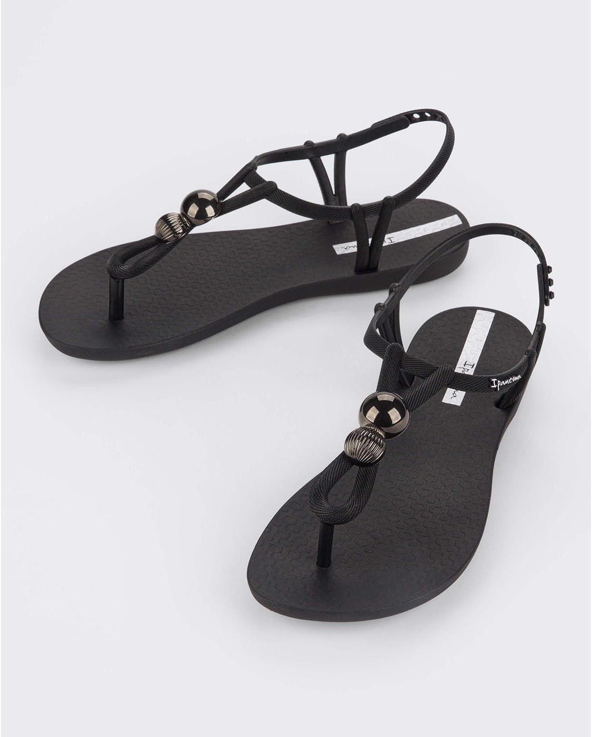 imageIpanema Womens Disco Collection  Fashionable Comfortable Versatile ampamp EcoFriendly Summer FootwearClass Spheres  BlackSilver