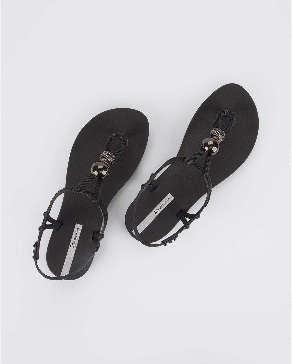 imageIpanema Womens Disco Collection  Fashionable Comfortable Versatile ampamp EcoFriendly Summer FootwearClass Spheres  BlackSilver