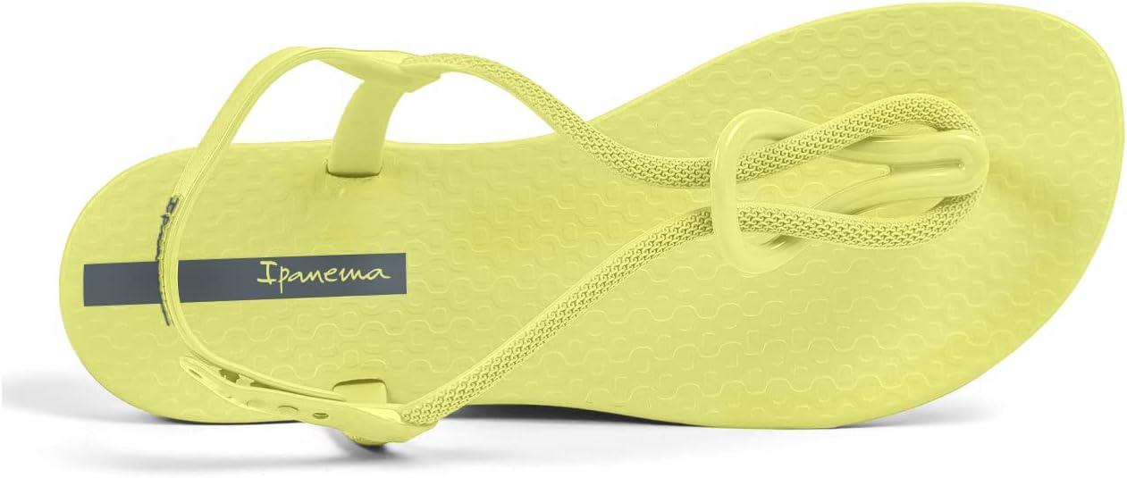 imageIpanema Womens Trendy Sandals  Comfortabe and Stylish TStrap Flat Sandals with Adjustable Ankle Strap ClosureTrendy Fem  YellowYellow