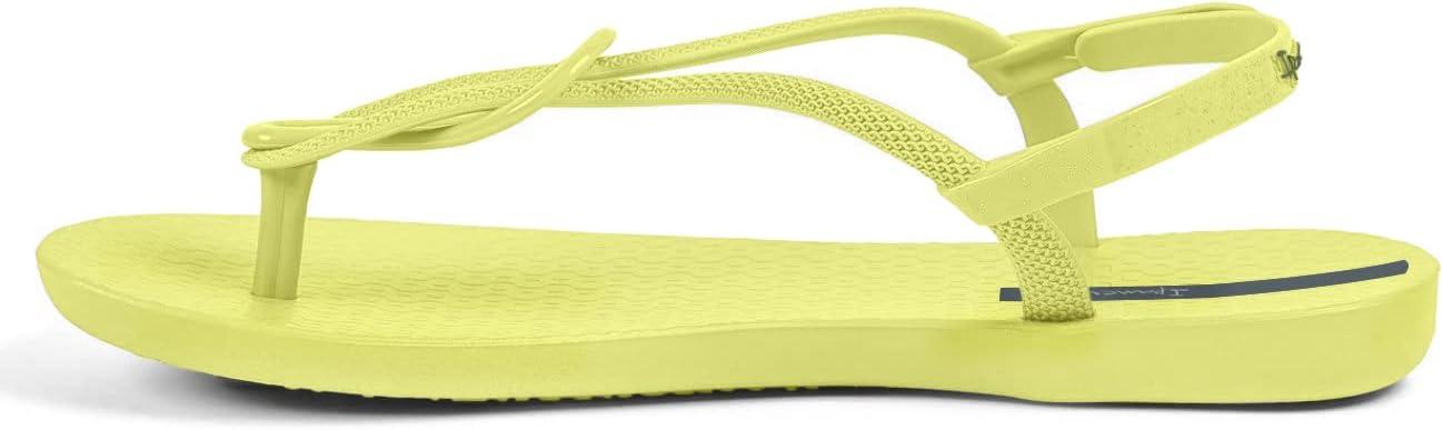 imageIpanema Womens Trendy Sandals  Comfortabe and Stylish TStrap Flat Sandals with Adjustable Ankle Strap ClosureTrendy Fem  YellowYellow