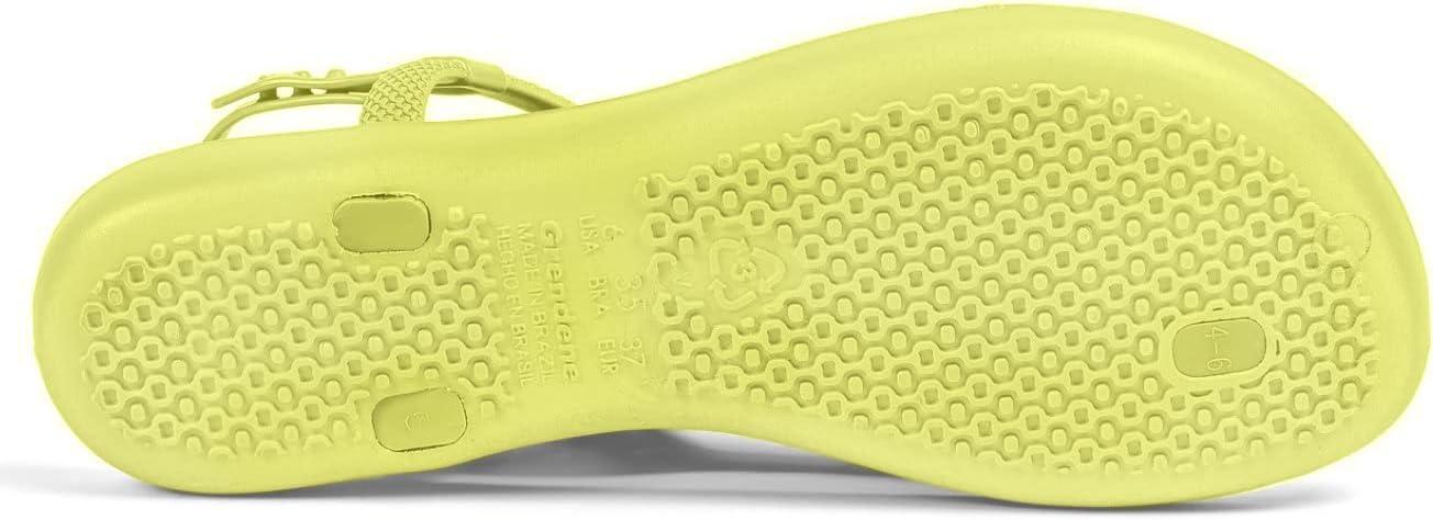 imageIpanema Womens Trendy Sandals  Comfortabe and Stylish TStrap Flat Sandals with Adjustable Ankle Strap ClosureTrendy Fem  YellowYellow