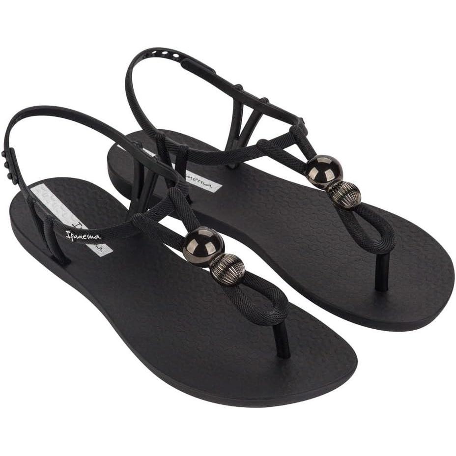 imageIpanema Womens Disco Collection  Fashionable Comfortable Versatile ampamp EcoFriendly Summer FootwearClass Spheres  BlackSilver