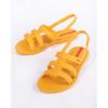 imageIpanema Style Womens Sandals  Flat Sandals with Adjustable Back Strap Strappy Sandals for Women PVC Sandals for Women Water Resistant Shoes Easy to CleanYellowYellow