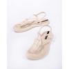 imageIpanema Womens Trendy Sandals  Comfortabe and Stylish TStrap Flat Sandals with Adjustable Ankle Strap ClosureTrendy Fem  BeigeBeige