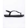 imageIpanema Womens Trendy Sandals  Comfortabe and Stylish TStrap Flat Sandals with Adjustable Ankle Strap ClosureTrendy Fem  BlackBlackLilac