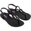 imageIpanema Womens Trendy Sandals  Comfortabe and Stylish TStrap Flat Sandals with Adjustable Ankle Strap ClosureTrendy Fem  BlackBlackLilac