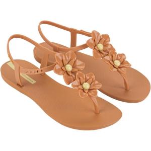 imageIpanema Duo Flowers Fem Womens Sandals  Comfy Open Toe Sandals for Women Thong Sandals wTStrap Adjustable Ankle Strap Floral Design Dressy Sandals Summer Dress SandalsBrownYellow
