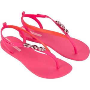 imageIpanema Salty Womens Sandals  Lace Up Sandals for Women Dressy Sandals with Sea Shells TStrap Thong Sandals Tie Up Sandals Flat Sandals Summer Dress Sandals ComfortablePinkRed
