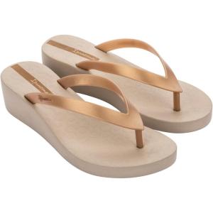 imageIpanema Selfie Womens Platform Flip Flops  Comfortable and Trendy Summer Platform Thong Sandals Wedge Sandals Summer Dress Sandals Dressy Flip Flops with Arch Support NonSlipBeigeGold