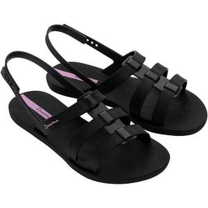 imageIpanema Style Womens Sandals  Flat Sandals with Adjustable Back Strap Strappy Sandals for Women PVC Sandals for Women Water Resistant Shoes Easy to CleanBlack