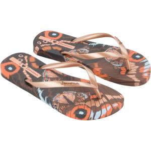 imageIpanema Animale Print Fem Womens Flip Flops  Comfortable Animal Print Flip Flops for Women Womens Flip Flops wArch Support Bright Colorful Summer Sandals for WomenBrownMetallic Pink