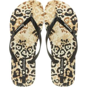 imageIpanema Animale Print Fem Womens Flip Flops  Comfortable Animal Print Flip Flops for Women Womens Flip Flops wArch Support Bright Colorful Summer Sandals for WomenBeige Black