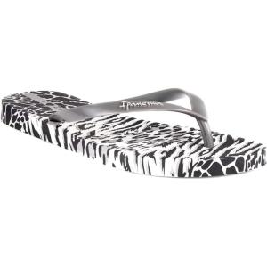 imageIpanema Animale Print Fem Womens Flip Flops  Comfortable Animal Print Flip Flops for Women Womens Flip Flops wArch Support Bright Colorful Summer Sandals for WomenGreyBlack