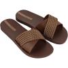 imageIpanema Womens Street II Slides  Comfortable and Trendy SlipOn Sandals Flip Flops for Women with Wide Minimalist Crisscross UpperBrownBrown