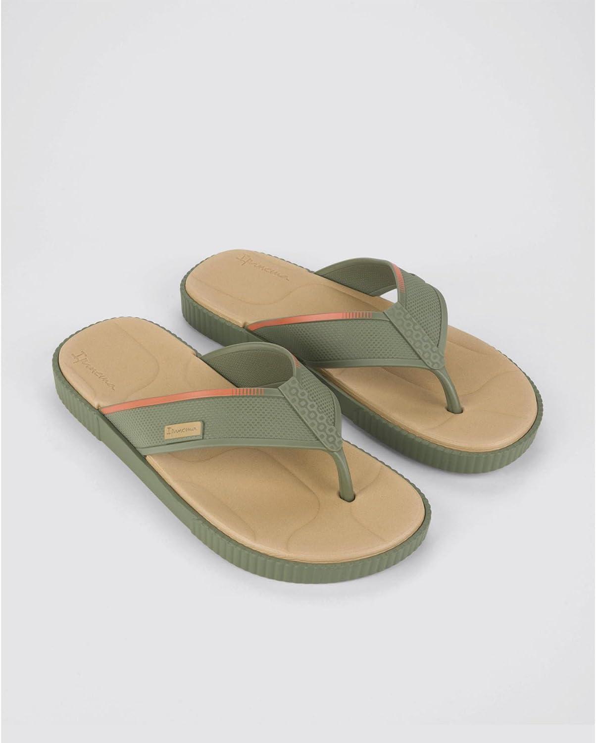imageIpanema Vintage Mens Flip Flops  Cushioned Foam Flip Flops for Men Mens Flip Flops with Arch Support Thick Strap Thong Sandals for Men Water Resistant EVA InsoleOutsole